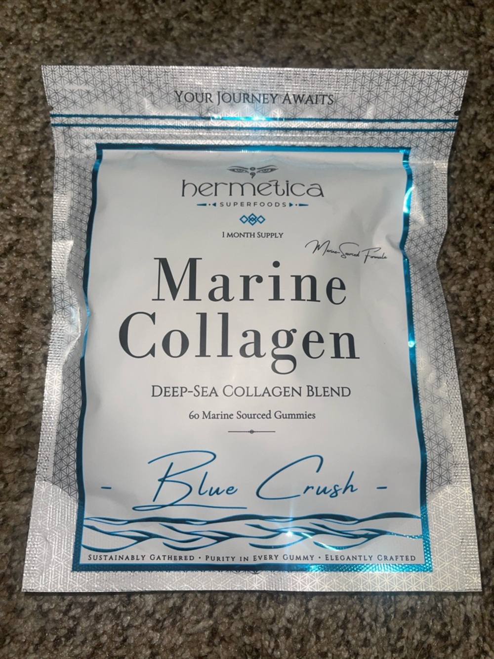 Hermetica Marine Collagen Gummies - Blue Crush